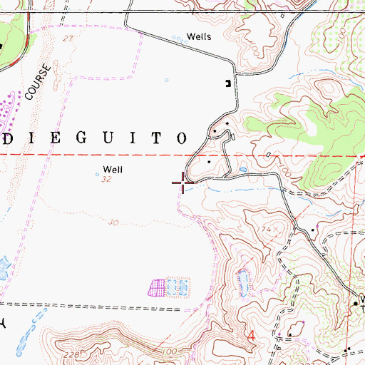 Topographic Map of Del Rayo Plaza Post Office, CA