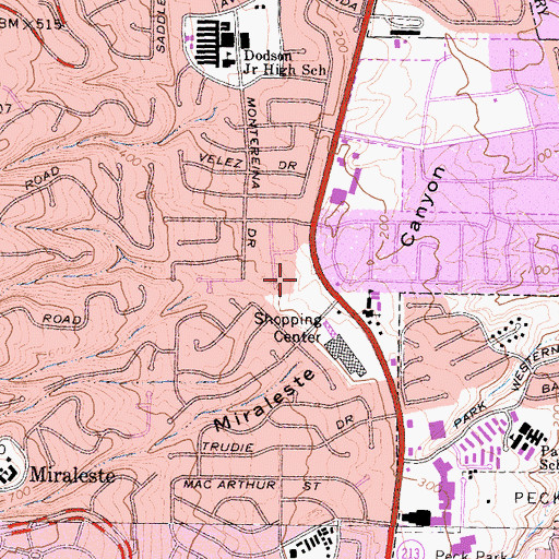 Topographic Map of Eastview Post Office, CA