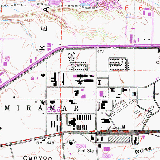 Topographic Map of MCAS Miramar Post Office, CA