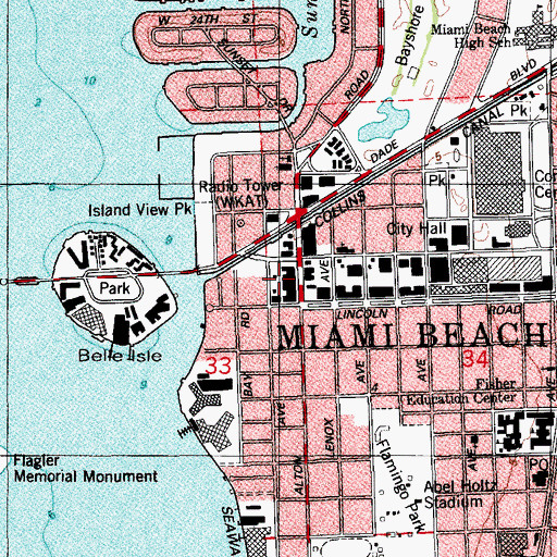 Topographic Map of Carl Fisher Post Office, FL