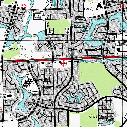 Topographic Map of West Dade Post Office, FL