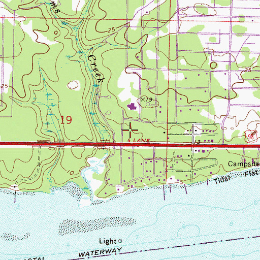 Topographic Map of Navarre Post Office, FL