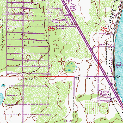 Topographic Map of Lake Jackson Branch Post Office, FL
