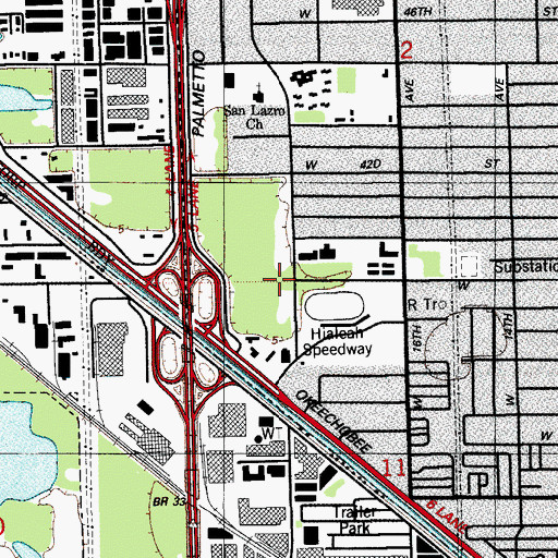 Topographic Map of Promenade Post Office, FL