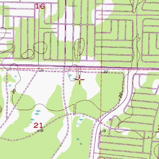 Topographic Map of City Center Post Office, FL