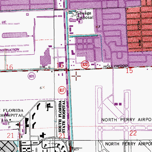 Topographic Map of University Post Office, FL