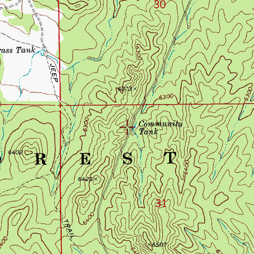 Topographic Map of Community Tank, AZ