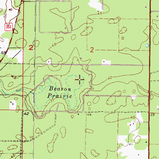 Topographic Map of Beason Prairie, FL