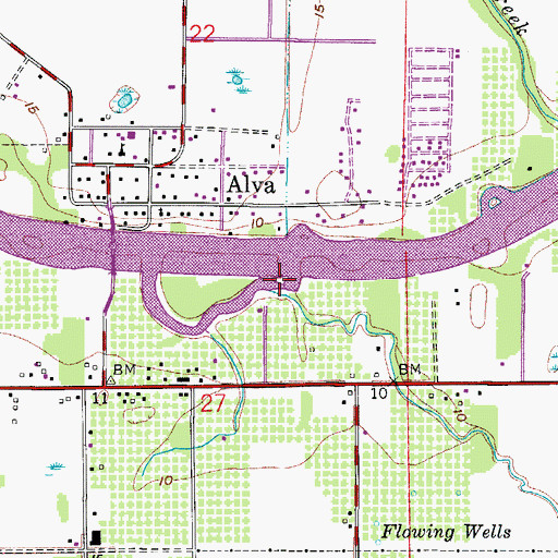 Topographic Map of Bedman Creek, FL