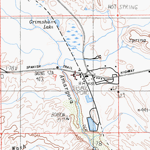 Topographic Map of Tecopa Post Office, CA