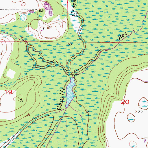 Topographic Map of Bee Branch, FL