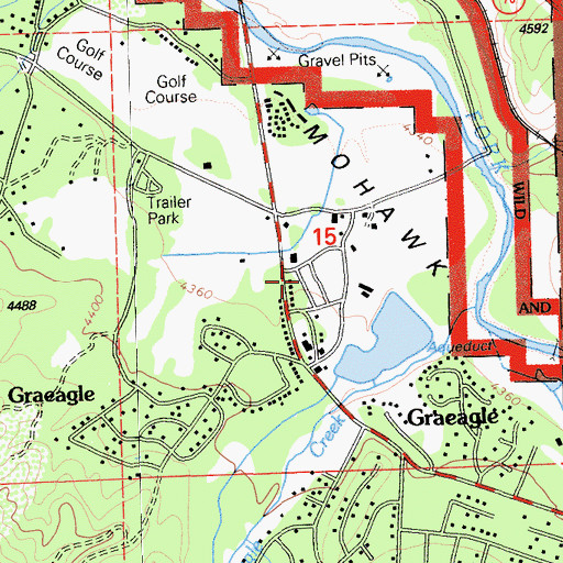 Topographic Map of Blairsden Graeagle Post Office, CA