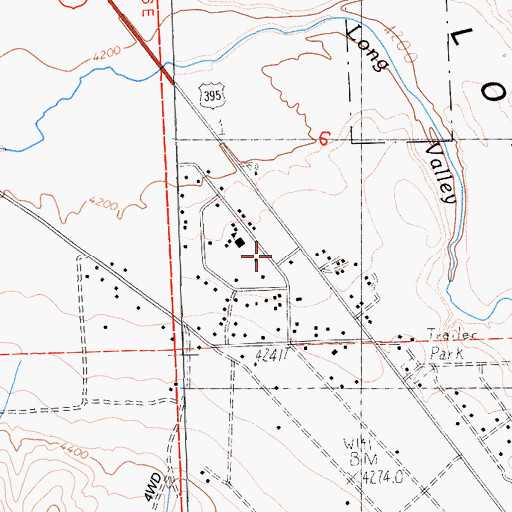 Topographic Map of Doyle Post Office, CA