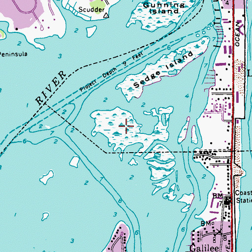 Topographic Map of Shrewsbury Island, NJ