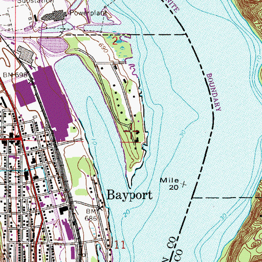 Topographic Map of Anderson Bar, MN