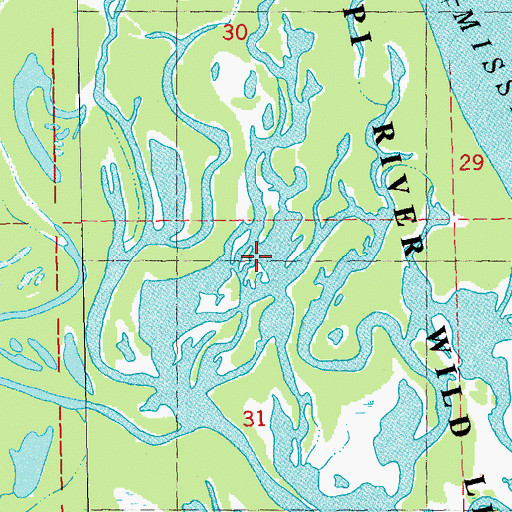 Topographic Map of Little Slough, MN