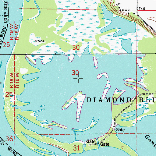 Topographic Map of Marsh Lake, WI