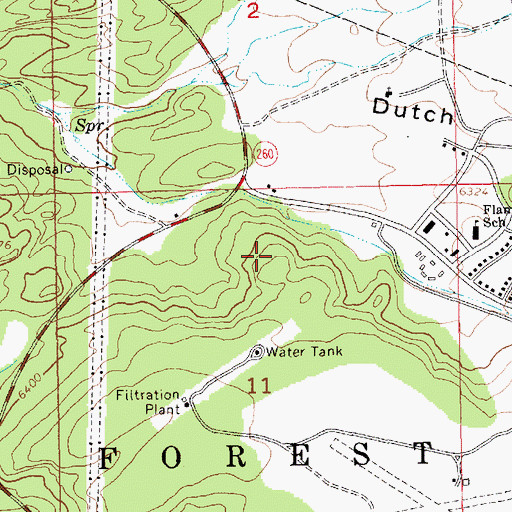 Topographic Map of Town of Dutch John, UT