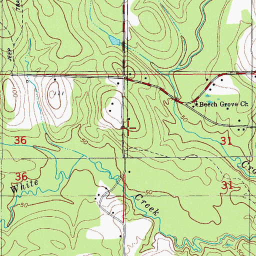 Topographic Map of Beech Grove School, FL