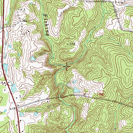 Topographic Map of Spurr Creek, NC
