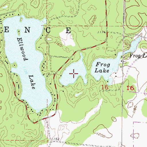 Topographic Map of Bass Lake, WI