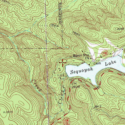 Topographic Map of Tate Mountain Estates, GA