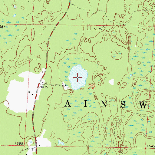 Topographic Map of Learned Lake, WI