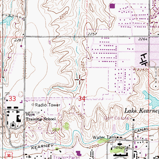 Topographic Map of Election Precinct 6, NE