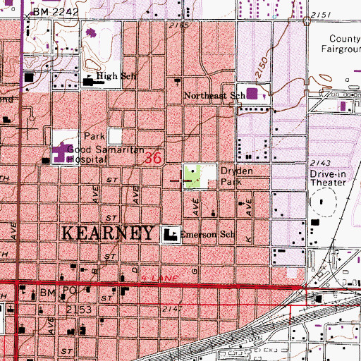 Topographic Map of Election Precinct 9, NE