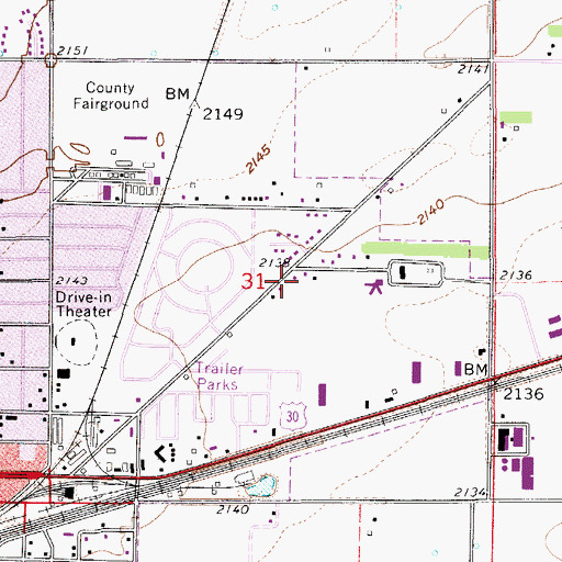 Topographic Map of Election Precinct 10, NE