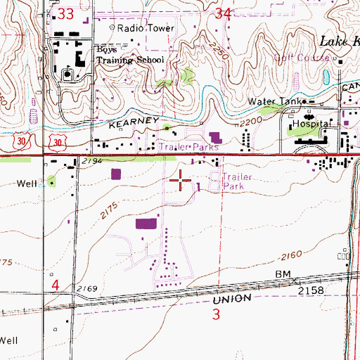 Topographic Map of Election Precinct 11, NE