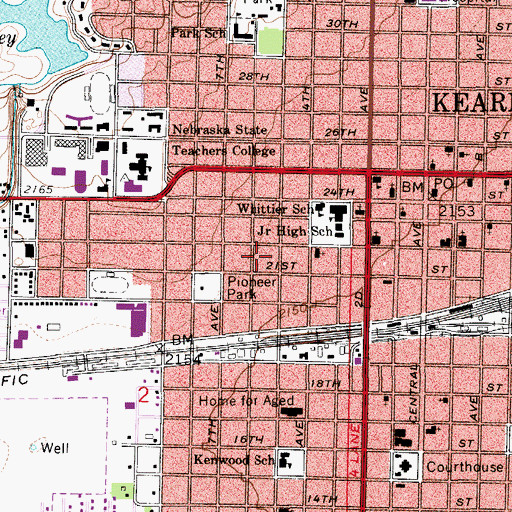 Topographic Map of Election Precinct 12, NE