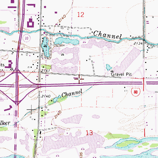 Topographic Map of Election Precinct 14, NE