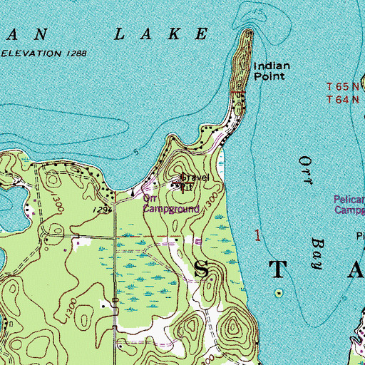 Topographic Map of Indian Point Segment, MN