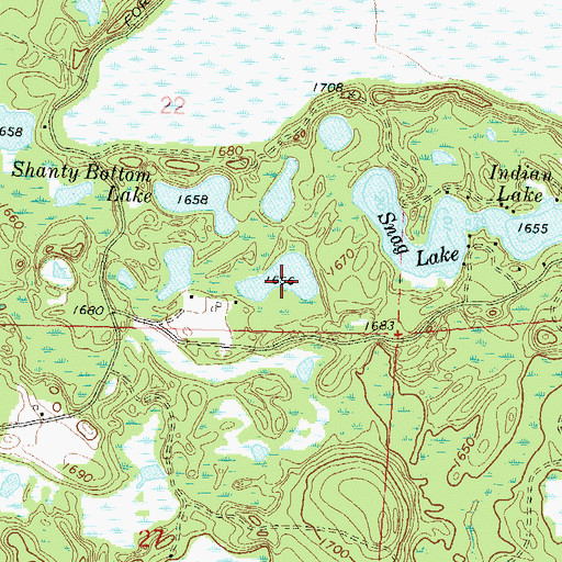 Topographic Map of Perch Lake, WI