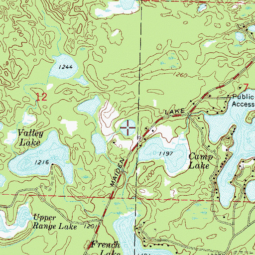 Topographic Map of Deep Lake, WI