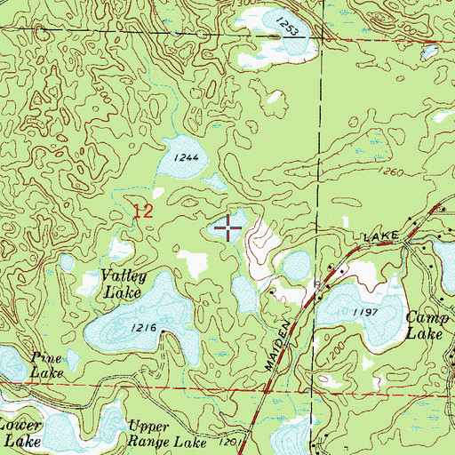 Topographic Map of Far Lake, WI