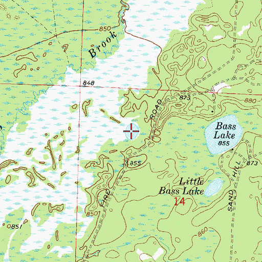 Topographic Map of Marsh Lake, WI