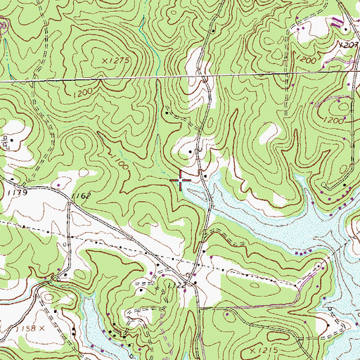 Topographic Map of Logan Creek, GA