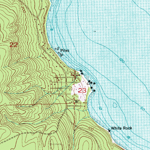 Topographic Map of Cooper Creek, WA