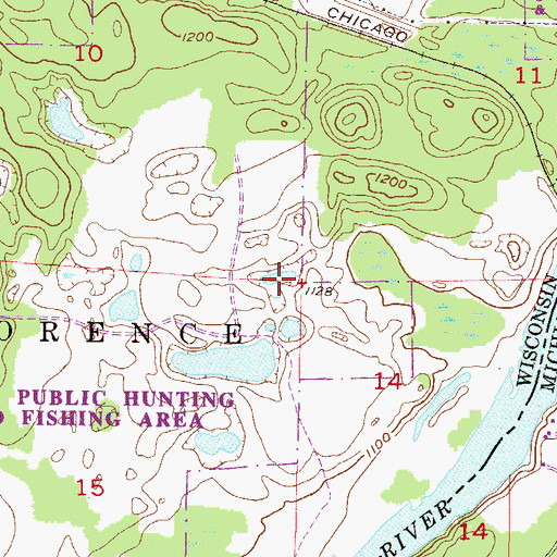 Topographic Map of Folz Pond, WI