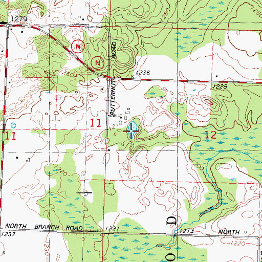 Topographic Map of Sportsman Lake, WI