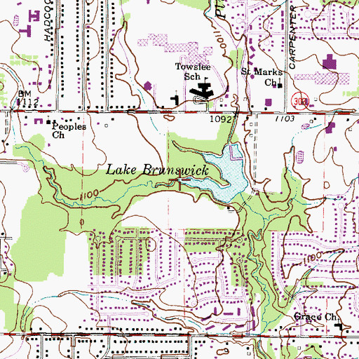 Topographic Map of Goodyear Creek, OH