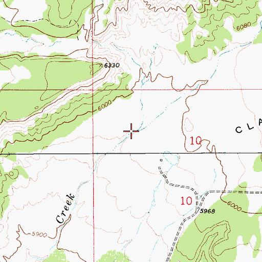 Topographic Map of Dugout Creek, UT