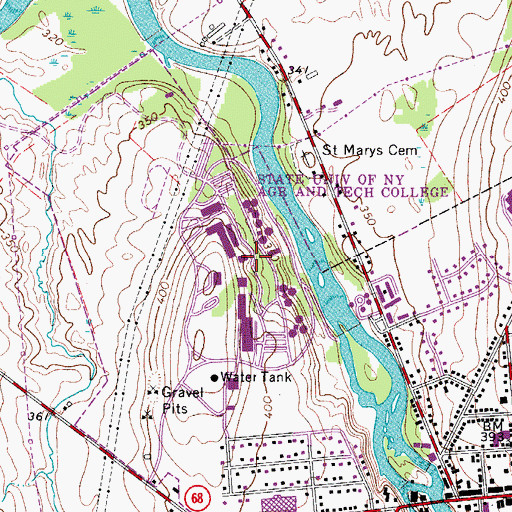 Topographic Map of State University of New York College of Technology at Canton, NY
