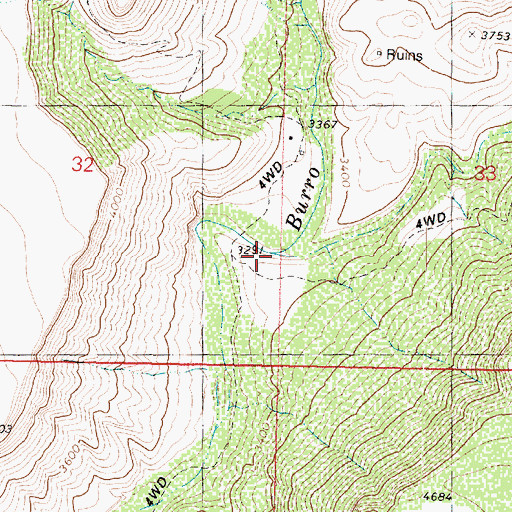 Topographic Map of Conger Creek, AZ