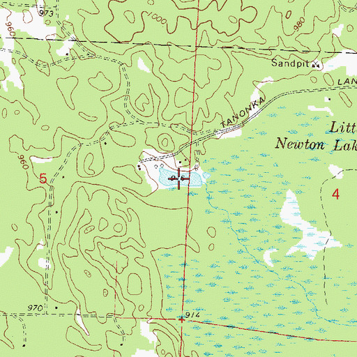 Topographic Map of Medbrook Lake, WI