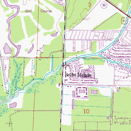 Topographic Map of Belle Meade, FL