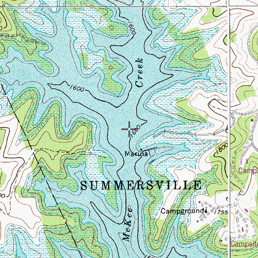 Topographic Map of Gad (historical), WV