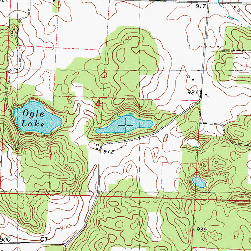 Topographic Map of Sache Pond, WI